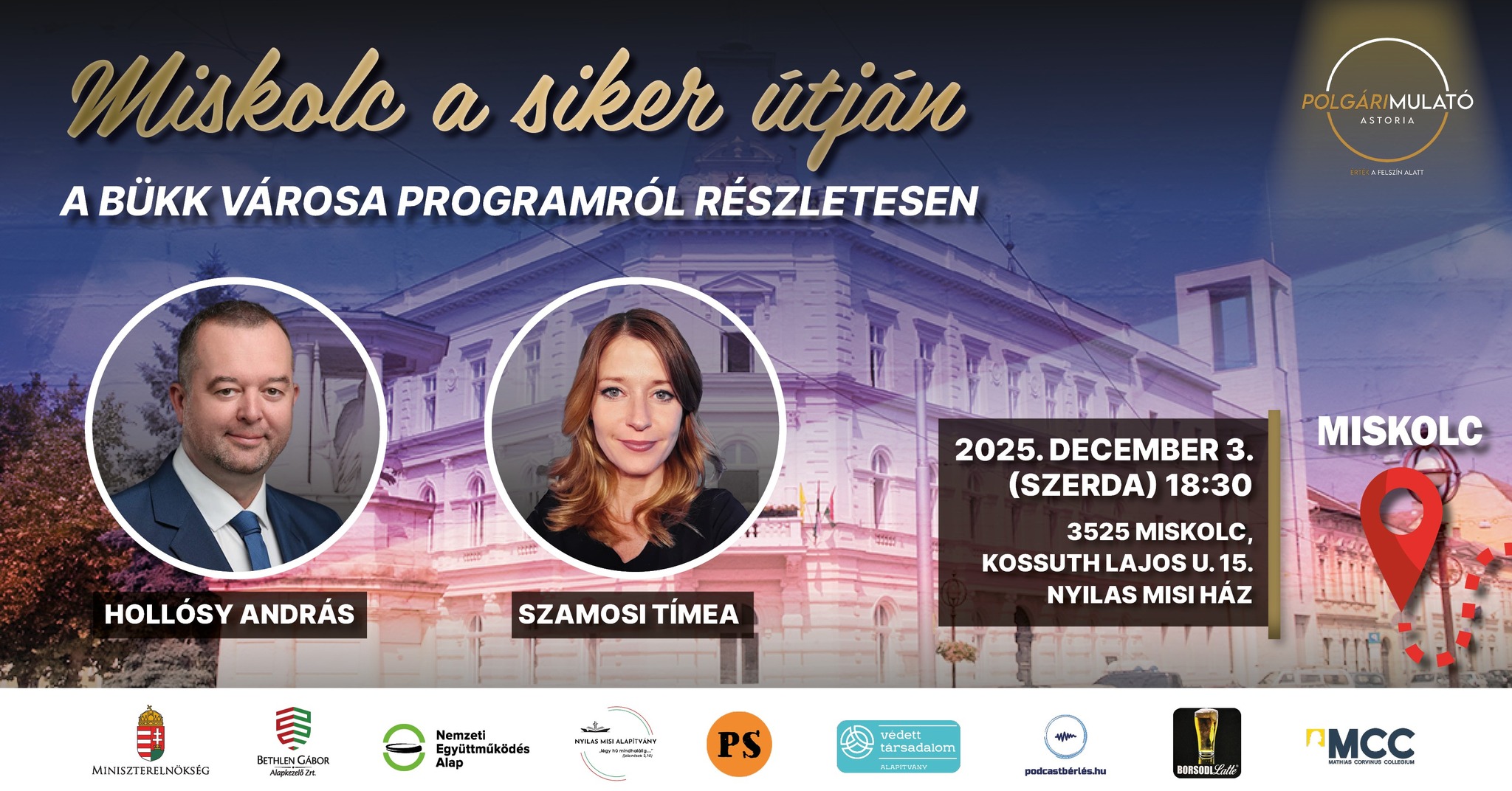 A "Bükk Városa Programról" részletesen Hollósy Andrással